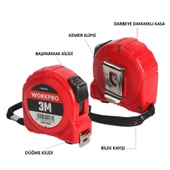 WORKPRO WP261002 3Mx16mm Beyaz Çelik Şerit Metre thumbnail 5