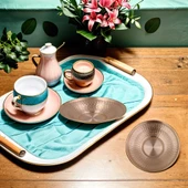 Turna Bakır Otağ El Dövme Çay Tabağı Skoç TURNA0513-4 thumbnail 1