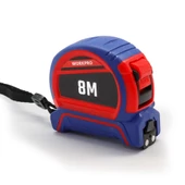 WORKPRO WP261044 8Mx25mm Naylon Kaplama Sarı Çift Taraflı Manyetik Çelik Şerit Metre thumbnail 3