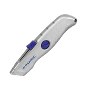 WORKPRO WP213007 Alüminyum Gövde Otomatik Geri Çekilebilir Rötuş Maket Bıçağı thumbnail 3