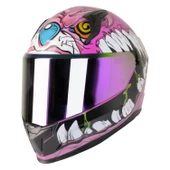 MTS M-910 HORUS LADY GÜNEŞ VİZÖRLÜ KASK (GÖKKUŞAĞI CAMLI) thumbnail 2