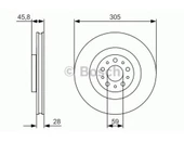 Bosch 0986479736 Ön Fren Disk 2 Adet Doblo 2010- Combo 2012- - 1