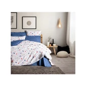 Cotton Box Minimal Tek Kişilik Nevresim Takımı Stew Mavi - 1