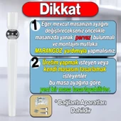 4 Adet Elips Masa Dresuar Ayağı 75 cm Plastik Beyaz Ayak Mutfak Yemek Masası Mobilya Ayakları Beyaz thumbnail 2