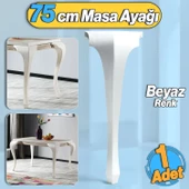 Lukens Masa Dresuar Ayağı 75 cm Plastik Beyaz Ayak Mutfak Yemek Masası Mobilya Ayakları Beyaz thumbnail 1