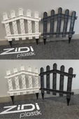 Dekoratif Plastik Bahçe ve Peyzaj Çiti 1 ADET ÇİT (Y: 50 CM / G: 55 CM) TOPRAK AYAKLI - 9