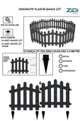 Dekoratif Plastik Bahçe ve Peyzaj Çiti 1 ADET ÇİT (Y: 50 CM / G: 55 CM) TOPRAK AYAKLI - 6