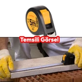 Şerit Metal Bükülebilir Metre 5 metre En 25 mm Düğmeli Ölçüm Ölçme Plastik Kasalı Soft Helix thumbnail 3