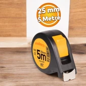 Şerit Metal Bükülebilir Metre 5 metre En 25 mm Düğmeli Ölçüm Ölçme Plastik Kasalı Soft Helix thumbnail 1