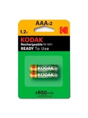 Kodak Ince Şarj Edilebilir Aaa 650 Mah 2 Li 1 Paket Kumanda Pili Şarjlı Ni-Mh 1 Paket Doldurulabilir Pil - 2
