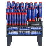 WORKPRO WP200507 100 Parça Duvar Askı Aparatlı Profesyonel CR-V Manyetik Tornavida ve Bits Uç Seti - 1