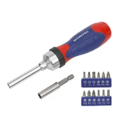 WORKPRO WP200524 14 Parça Profesyonel CR-V Cırcırlı Bits Tornavida Seti - 1