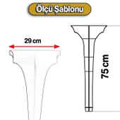 Lukens Masa Dresuar Ayağı 75 cm Plastik Ahşap Ayak Mutfak Yemek Masası Mobilya Ayakları Kahverengi thumbnail 5