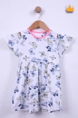 Babyhola Kız Bebek Bayramlık Kelebek Baskılı Elbise 947235 - 1