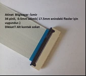34 Pin 0.5 Adımlı Flex Soketi. Flex Ffc Konnektörü 34-0.5-Alt - 2