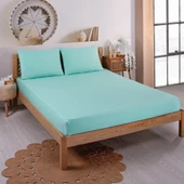 Pamuklu Çizgili Saten Tek Kişilik Lastikli Çarşaf Seti 100x200cm30 Cm 1 Adet Yastık Kılıfı 50x70 Min - 1
