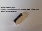 16Pin 0.5 Adımlı Flex Soketi. Flex Ffc Konnektörü 16-0.5-Alt - 1