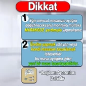 4 Adet Lukens Masa Dresuar Ayağı 75 cm Plastik Altın Gold Mutfak Yemek Masası Mobilya Ayakları - 2