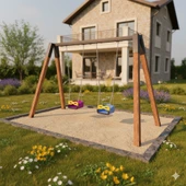 Ahşap Salıncak, 2'li Standart Salıncak Koltuğu - 8