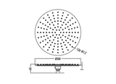Creavit SH3000 Paslanmaz Tepe Duş Başlığı Yuvarlak 300 mm - 2