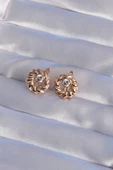 Marydien XUPİNG Rose Renk Oval Zirkon Taşlı Burgu Model Küpe - 2