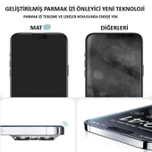 İphone 16 Uyumlu MATE Parmak izi bırakmayan Ekran Koruyucu Jelatin - 5