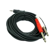 Powermaster PM-13934 3.5 Mm Stereo Erkek - 2X6.3 Mm Mono Erkek Ses Kablosu (5 Metre) - 1