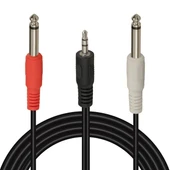 Powermaster PM-13934 3.5 Mm Stereo Erkek - 2X6.3 Mm Mono Erkek Ses Kablosu (5 Metre) - 4