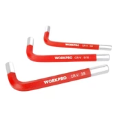 WORKPRO WP222016 9 Parça Kısa Boy CR-V İnç Profesyonel Allen Anahtar Takımı - 6