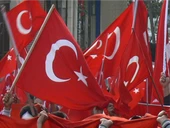 Sopalı Türk Bayrağı 70x105 Yüksek Kalite Çift Tarafllı Fabrikasyon Baskı Alpaka kumaş - 3