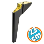 Mobilya Yükseltici Kanepe Sehpa TV Ünitesi Koltuk Ayağı 23 cm Siyah Gold Baza Ayak thumbnail 1