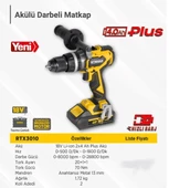 RTRMAX X-LION RTX3010 AKÜLÜ DARBELİ MATKAP KÖMÜRSÜZ 80Nm 2X4Ah PLUS AKÜ - 2