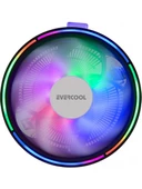 Evercool F12 38CFM 1200RPM 12CM Rainbow 3p+4p Molex Soketli Siyah Kasa Fanı - 1