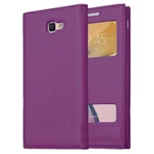 Samsung Galaxy C5 Uyumlu Pencereli Kapaklı Magnum Kılıf thumbnail 7