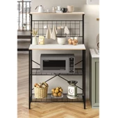 Eportatif Çok Amaçlı Dolap Mutfak Rafı Bango Masa Beyaz 1434 - 2