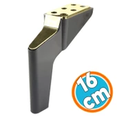 Mobilya Yükseltici Kanepe Sehpa TV Ünitesi Koltuk Ayağı 16 cm Siyah Gold Baza Ayak thumbnail 1