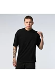 2'li Tshirt Penye Siyah-beyaz Takım Düz Baskısız - 3
