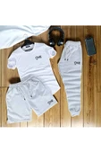 One Baskılı Gri Unisex Yazlık Eşofman Kombini - 1