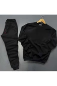 2 Li Siyah Sweatshirt ve Eşofman Takım - 1