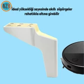 Mobilya Yükseltici Kanepe Sehpa TV Ünitesi Koltuk Ayağı 16 cm Beyaz Gold Baza Ayak thumbnail 4