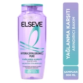 L'Oréal Paris Elseve Hydra [Hyaluronic] Pure Salisilik Asit İçeren Yağlanma Karşıtı Arındırıcı Şampuan 300 ml - 1