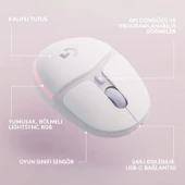 logitech G Aurora G705 Lıghtspeed Kablosuz Oyuncu Mouse - Beyaz - 5