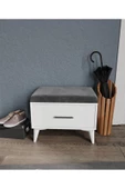 ROSEPAL Mobilya Milka Tek Çekmeceli Beyaz-antrasit Bench - 1