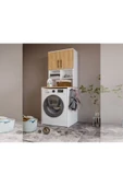 ROSEPAL Bone 2 Kapaklı 7 Bölmeli Çamaşır Makinesi Dolabı - 2