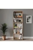 ROSEPAL Mikro Dekoratif 5 Bölmeli Meşe Kitaplık - 1
