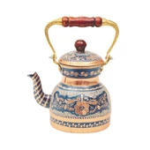 Erzincan El İşlemeli Bakır NOSTALJİ ÇAYDANLIK NO:1 MAVİ thumbnail 2