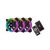 DF CF11 Pro A-RGB 3x12CM Fan Kit (3lü) + Kontrolcü + Kumanda - 1
