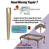 Suit Sehpa Ayağı 45 cm Plastik Altın Renk Ayak Mutfak Yemek Masası Mobilya Ayak Zigon Gold 1 Adet thumbnail 5