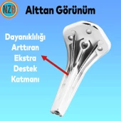 Mobilya Yükseltici Kanepe Sehpa TV Ünitesi Koltuk Ayağı 16 cm Parlak Krom Baza Ayak thumbnail 4