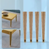 Plastik Altın Renk Suit Sehpa Ayağı 45 cm Ayak 4 Adet Mutfak Yemek Masası Mobilya Ayak Zigon Gold thumbnail 6